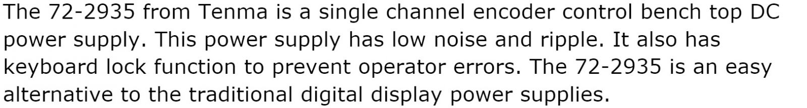 ספק כח משתנה למעבדת אלקטרוניקה TENMA 72-2935